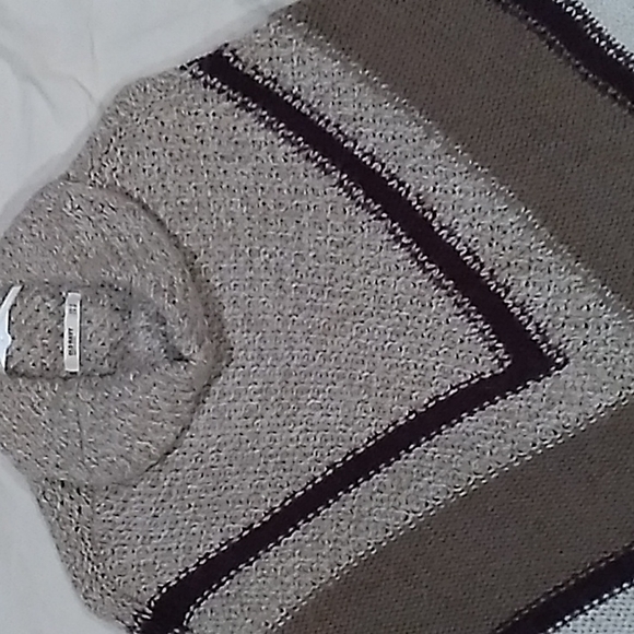 Old navy shades of brown knit poncho sz xs - Picture 4 of 7